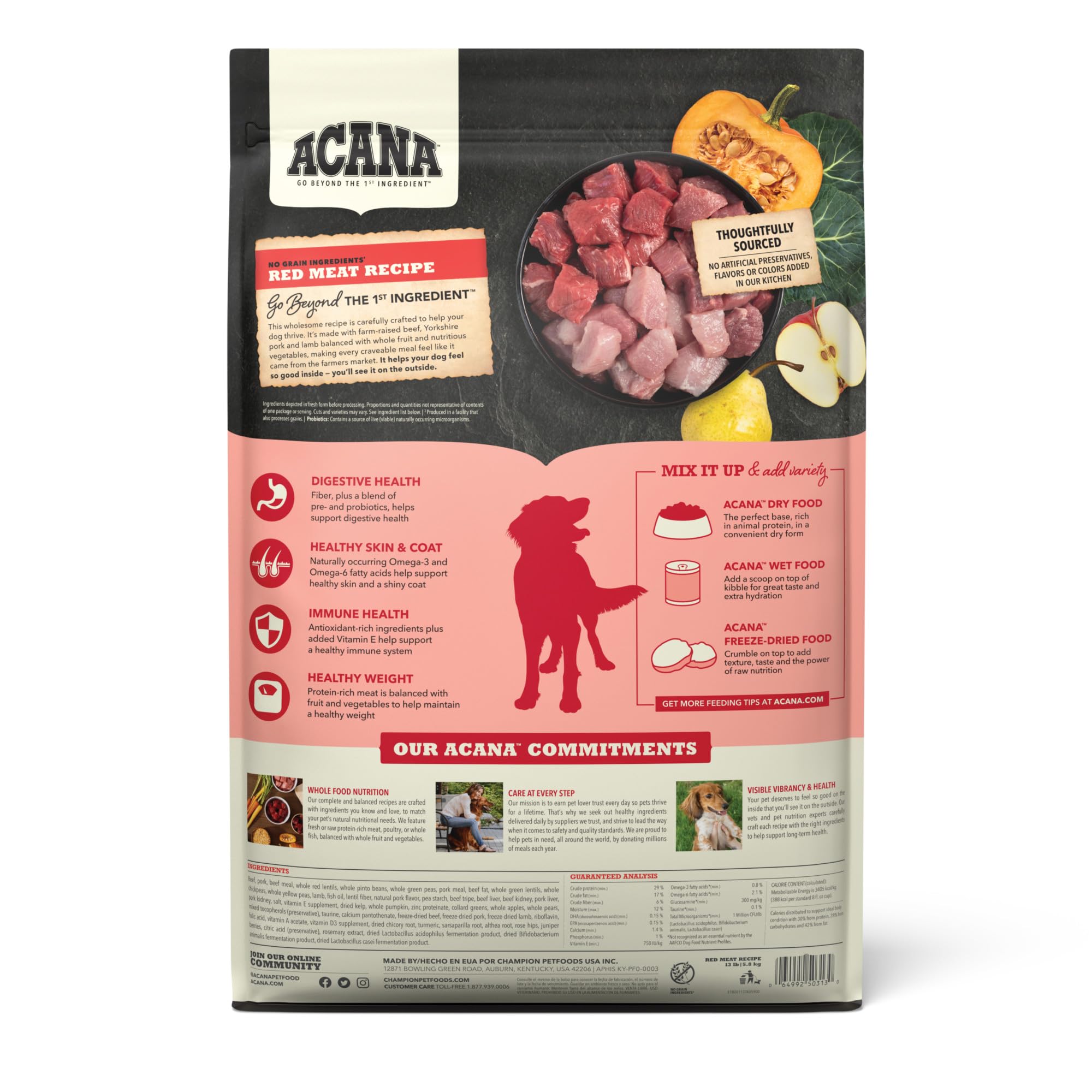 ACANA croquetas sabor a res: croquetas sabrosas que inspiran un apetito saludable.