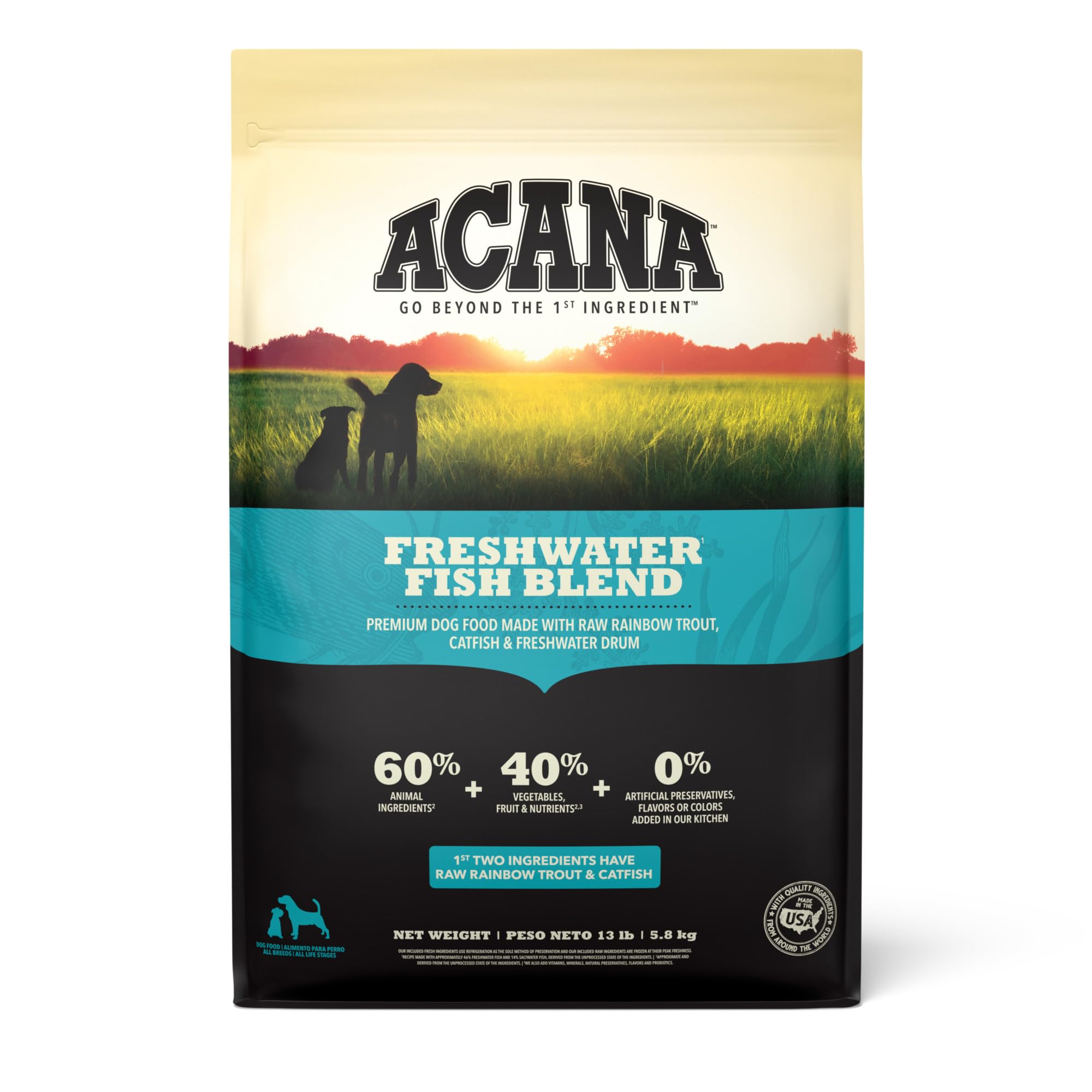 ACANA bolsa 13 lb para perros sin granos, muestra el empaque