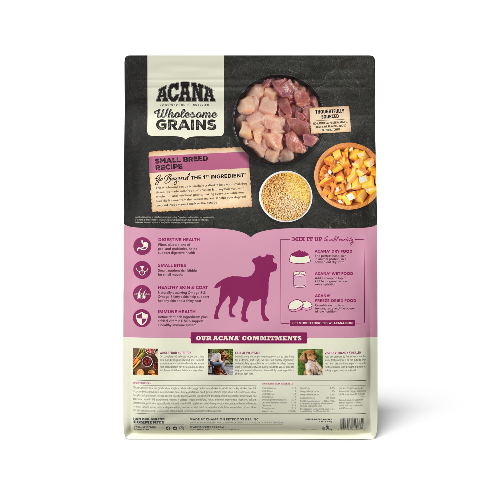 ACANA Croquetas pequeñas para perro, opción conveniente para razas pequeñas.