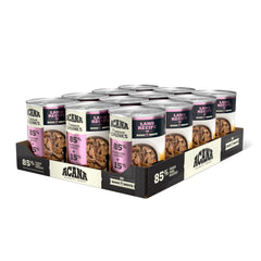 ACANA Premium Chunks de Cordero en lata 12,8 oz con caldo de hueso para perros.