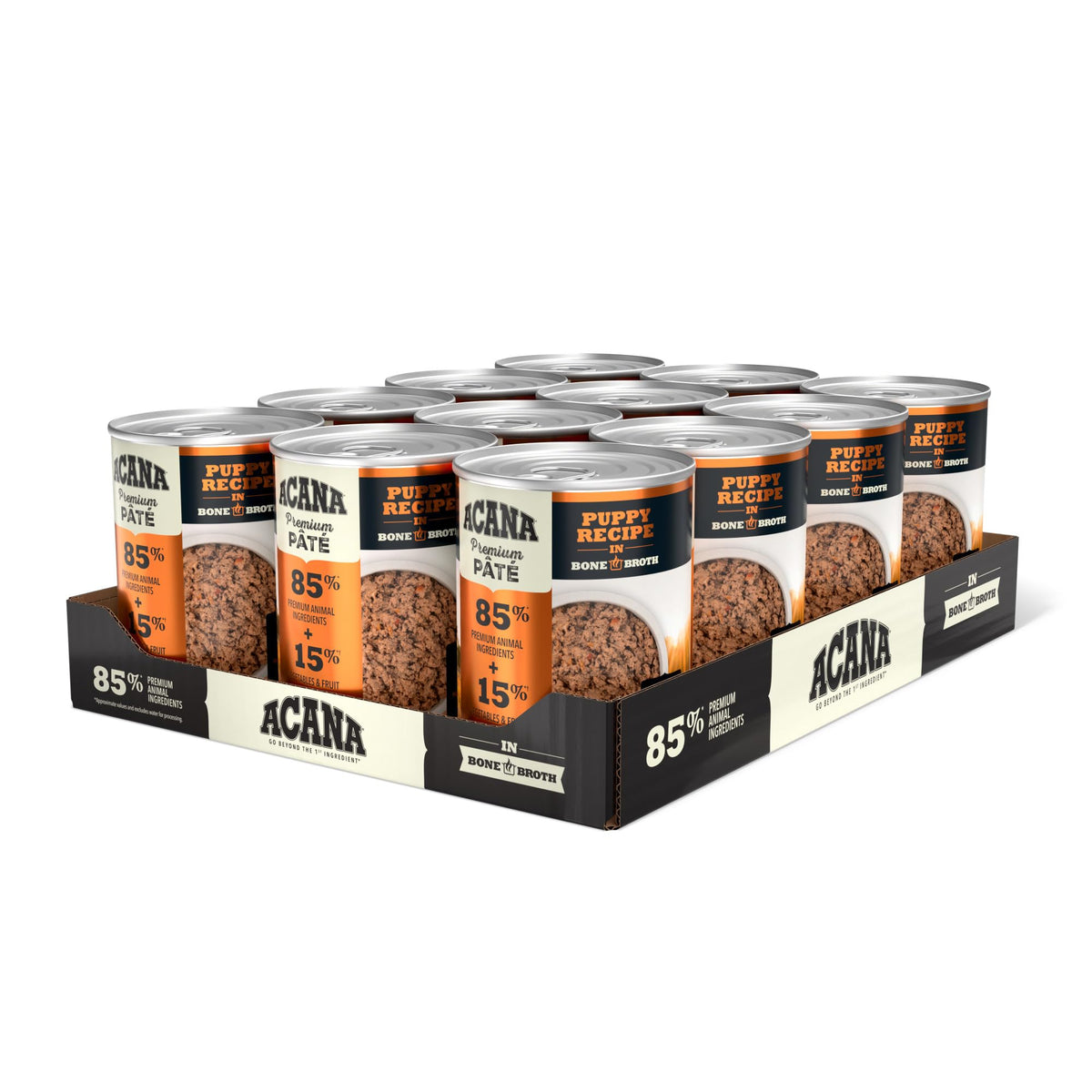 ACANA Premium Pate para cachorro en caldo de huesos, lata 12.8 oz para hidratación diaria