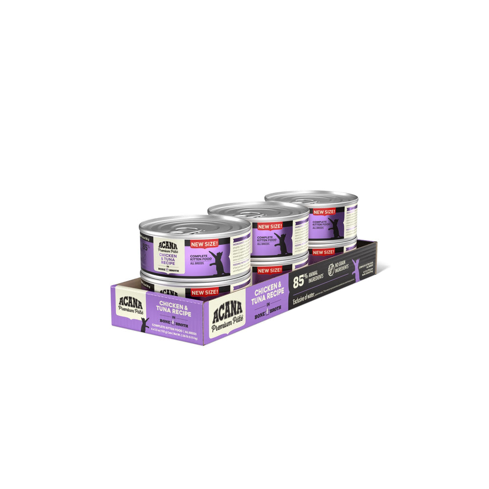 ACANA Premium Pate Gatito, lata 5.5 oz, pollo y atún, ideal para gatitos en crecimiento