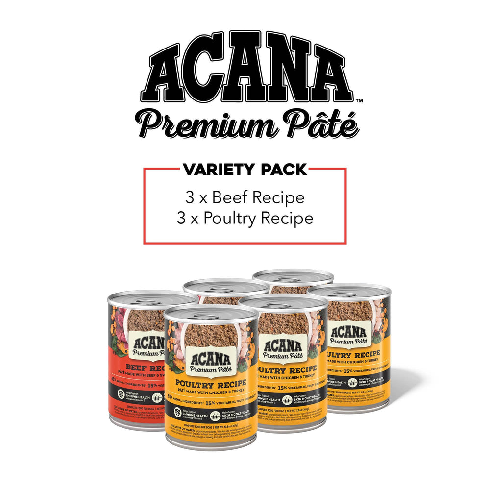 ACANA Premium Pâté perro disfrutando de una comida jugosa