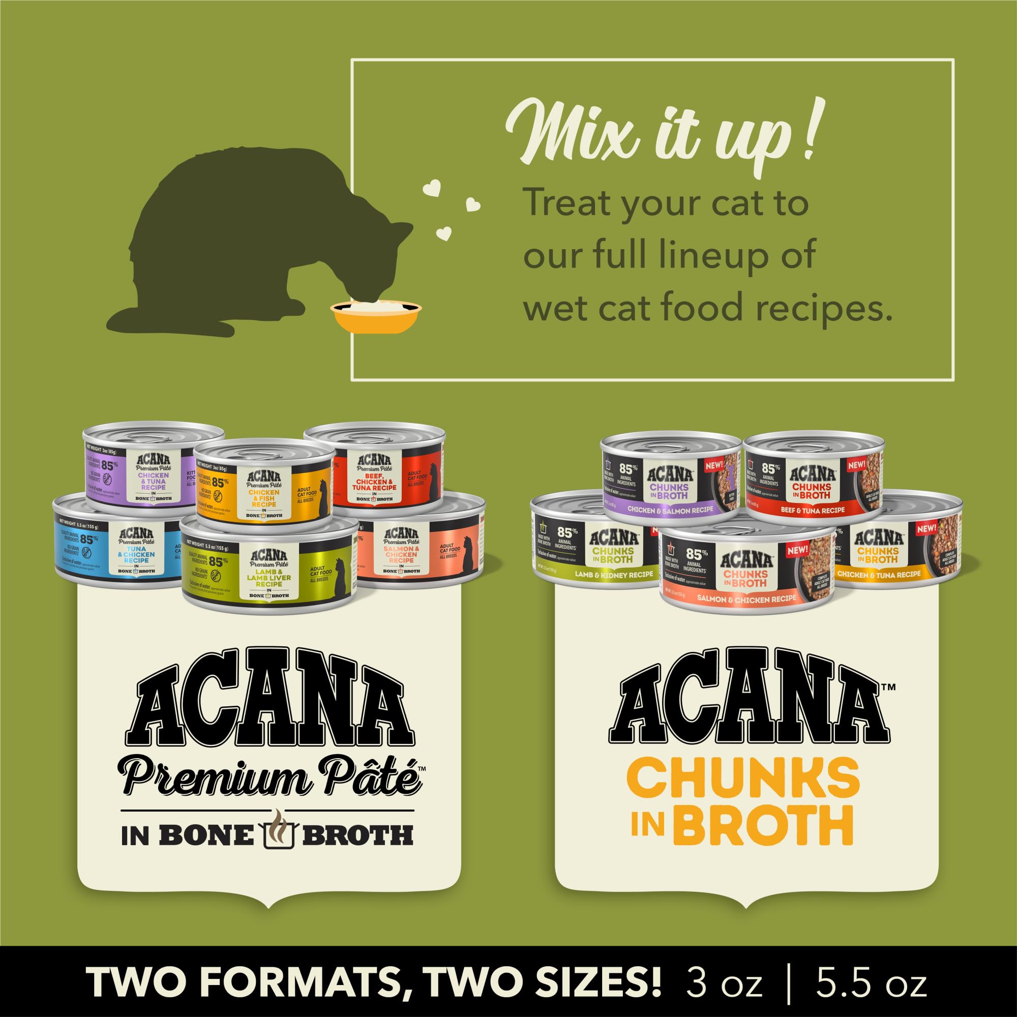 ACANA Paté de alta proteína para energía diaria del felino, lata de 3 oz.