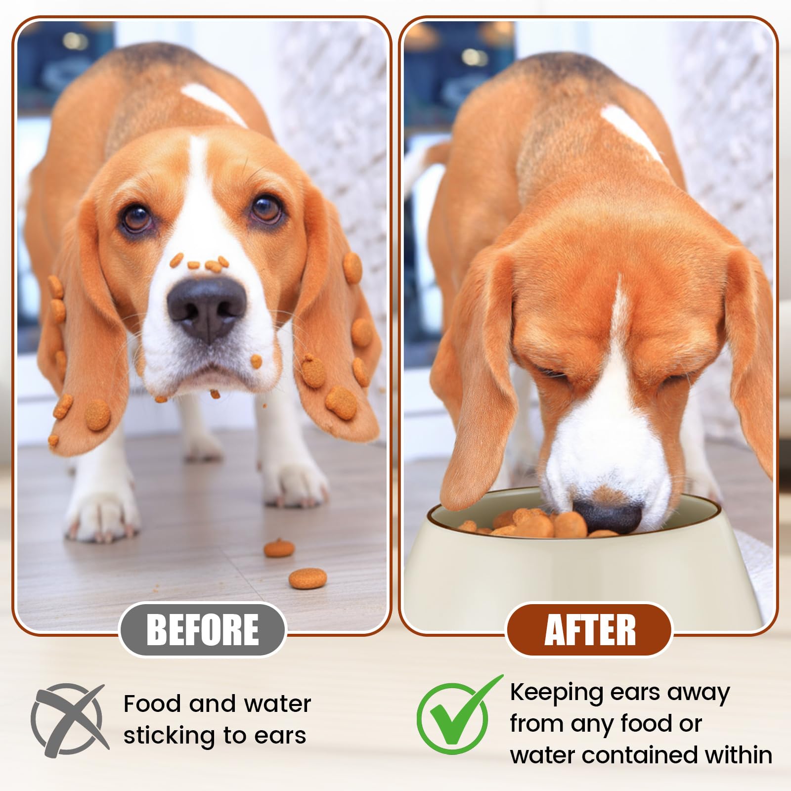 Acellegic set de 2 platillos cerámicos para perros grandes facilita limpieza
