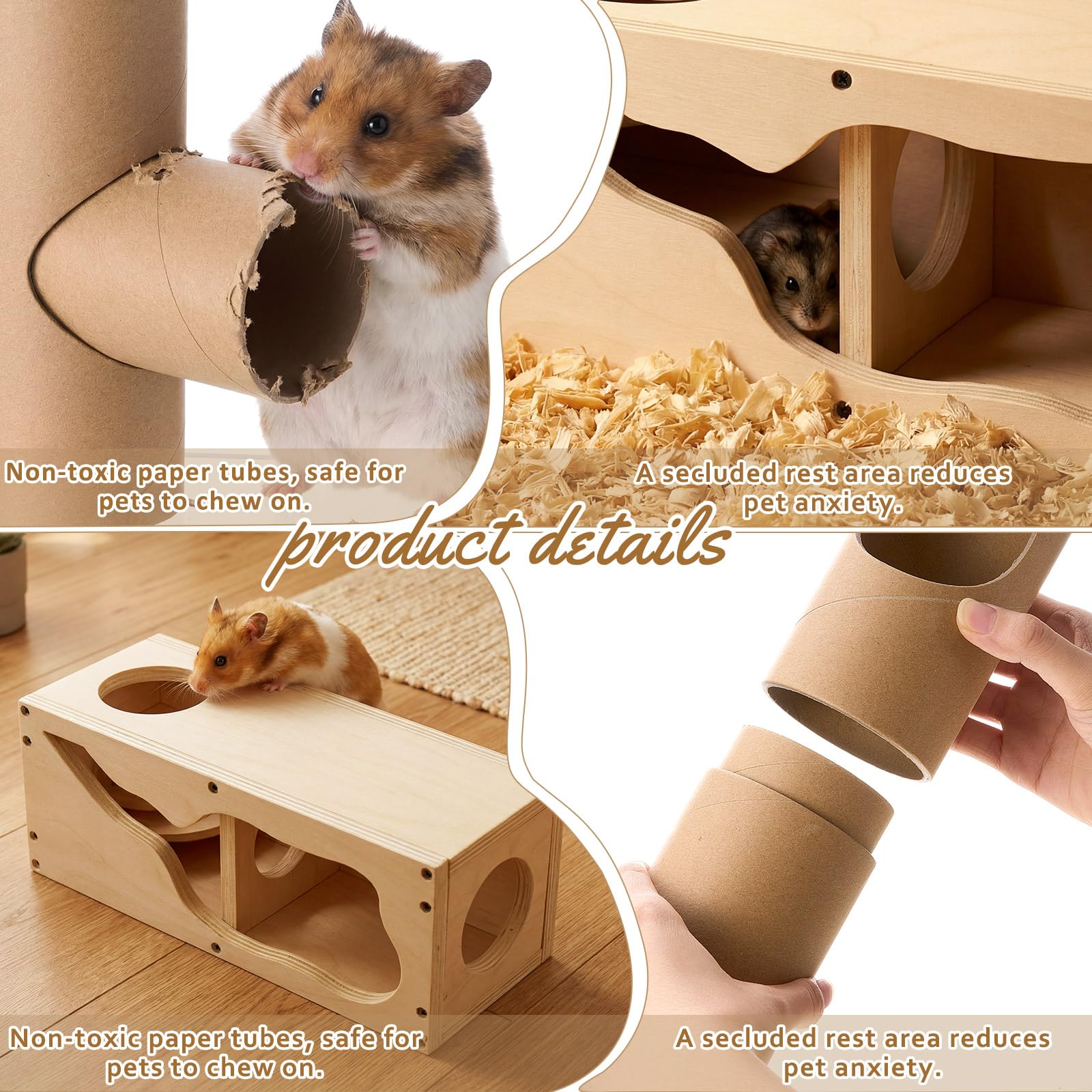 AceOrbit alimentacion hamster tunel, alimento dentro del túnel fomenta exploración