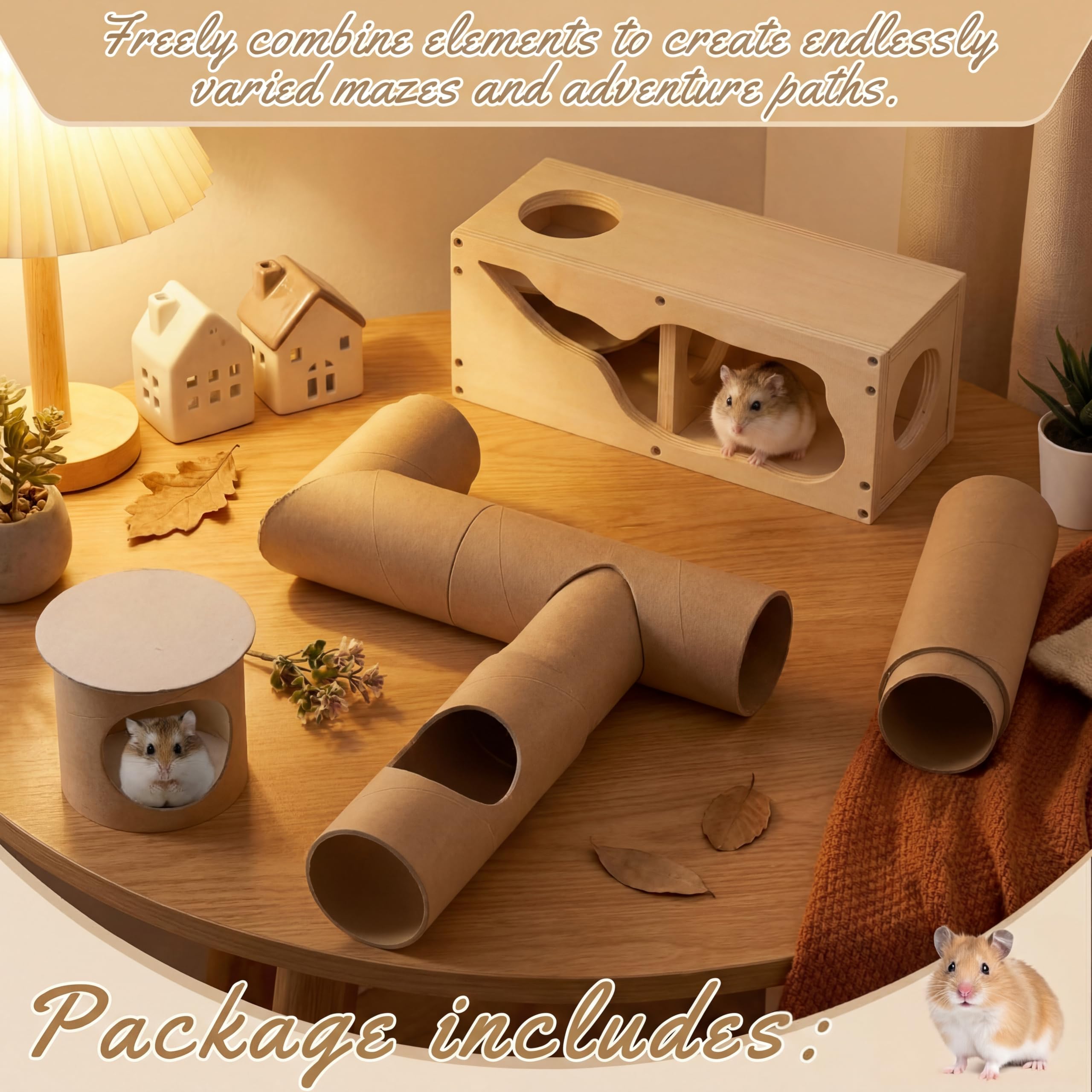 AceOrbit laberinto tuneles hamster, conjunto para explorar y construir laberintos