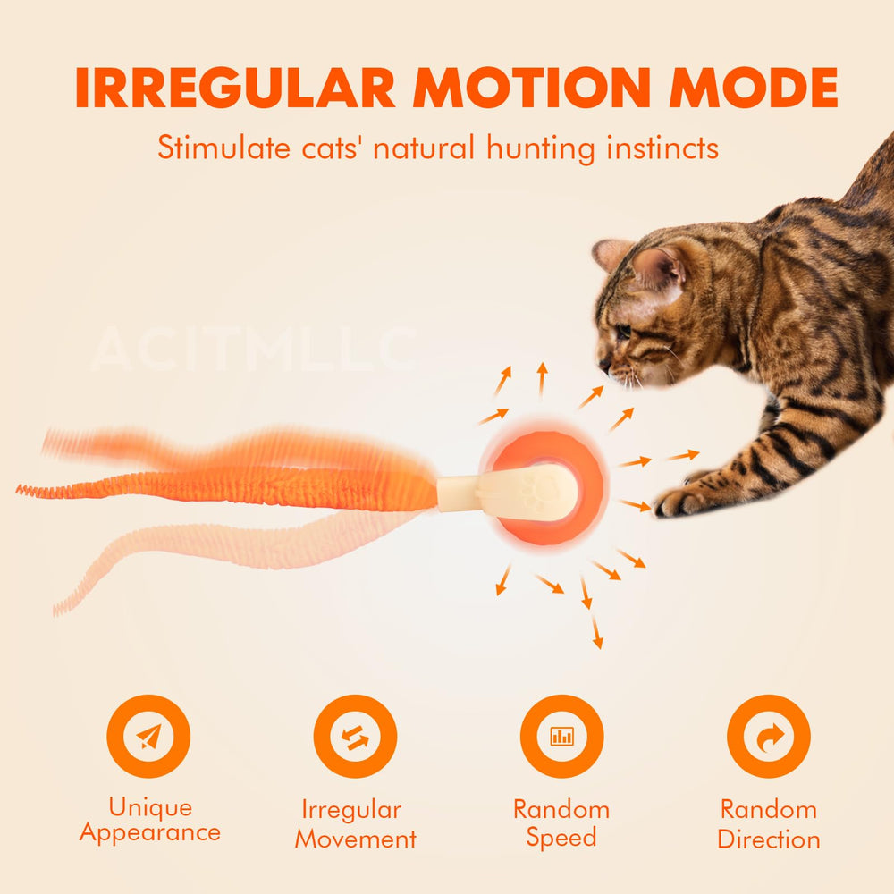 ACITMLLC bola movimiento automático, cada exploración estimula la curiosidad del animal.