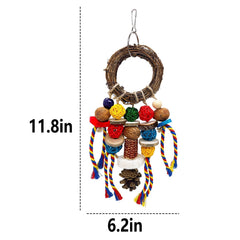 Acsist Bunny Chew Toy colgante nuez, fomenta juego y desgaste dental suave.