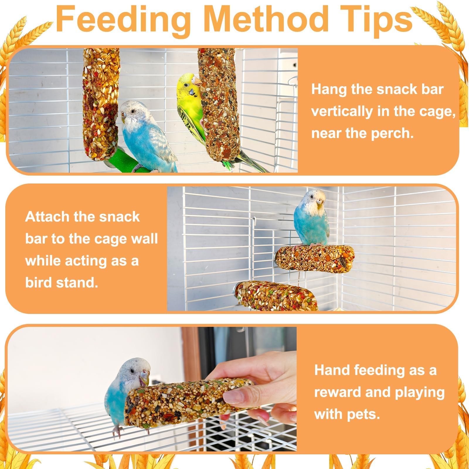 Acsist pariquito-trat medida-14-5cm: tamaño ideal para aves pequeñas