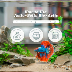 Activ Betta Bio-Activ Live: aporte de trazas minerales para peces y plantas.