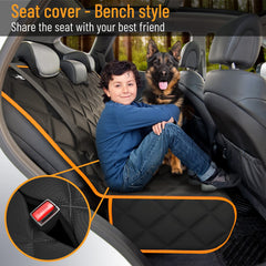 Active Pets funda con cuatro capas impermeables para perros, mantiene el coche limpio.