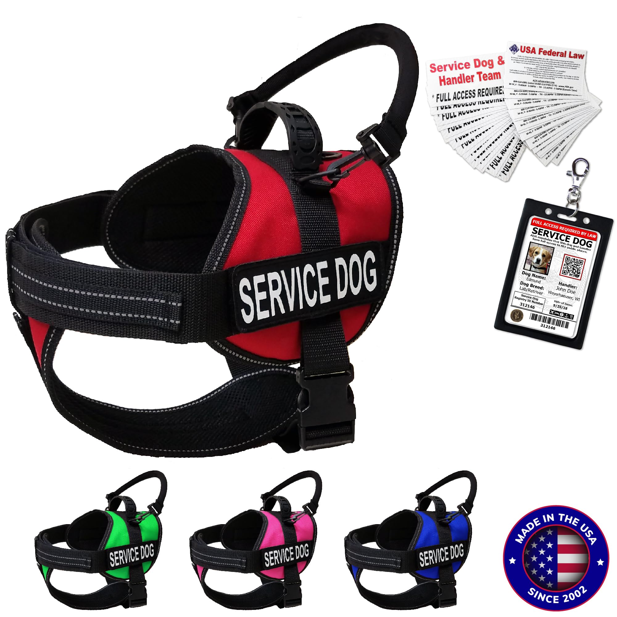 ActiveDogs arnés servicio perro activo, cómodo y duradero para uso diario.