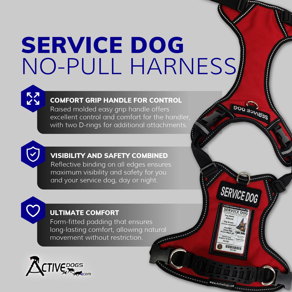 ActiveDogs arnés con ventana de identificación para acceso rápido.