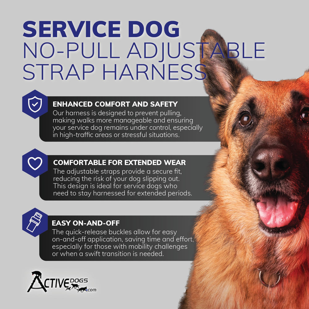 ActiveDogs chaleco de servicio tamaño grande ofrece comodidad y soporte.