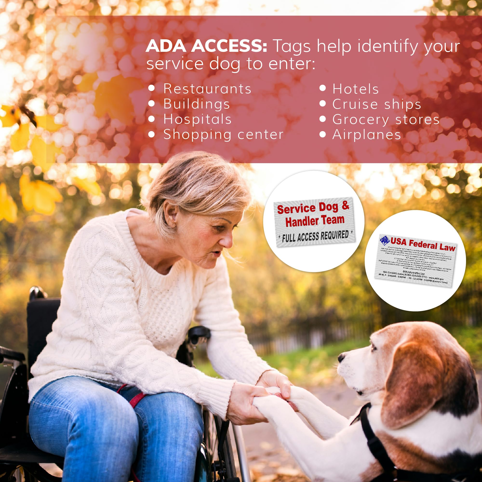 Activedogs tarjetas ADA, identificación rápida en espacios públicos