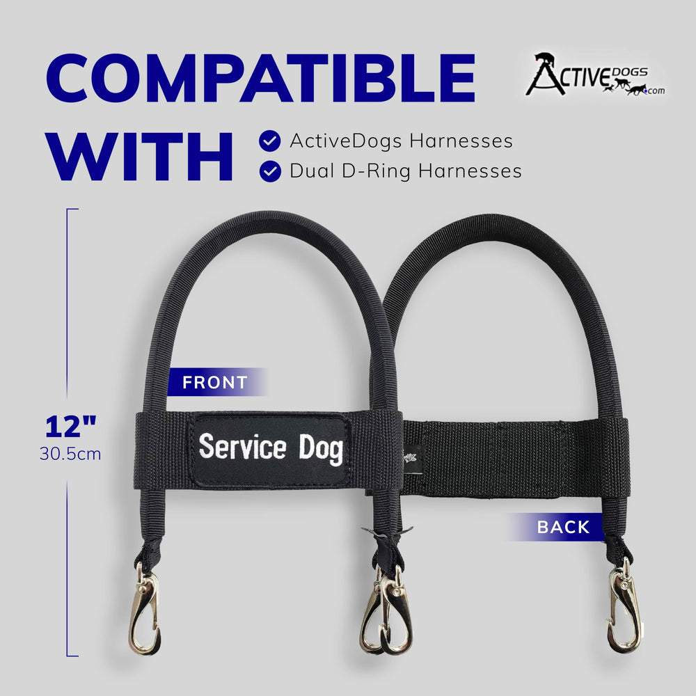 ActiveDogs: uso diario en arneses de servicio para manejo cómodo.