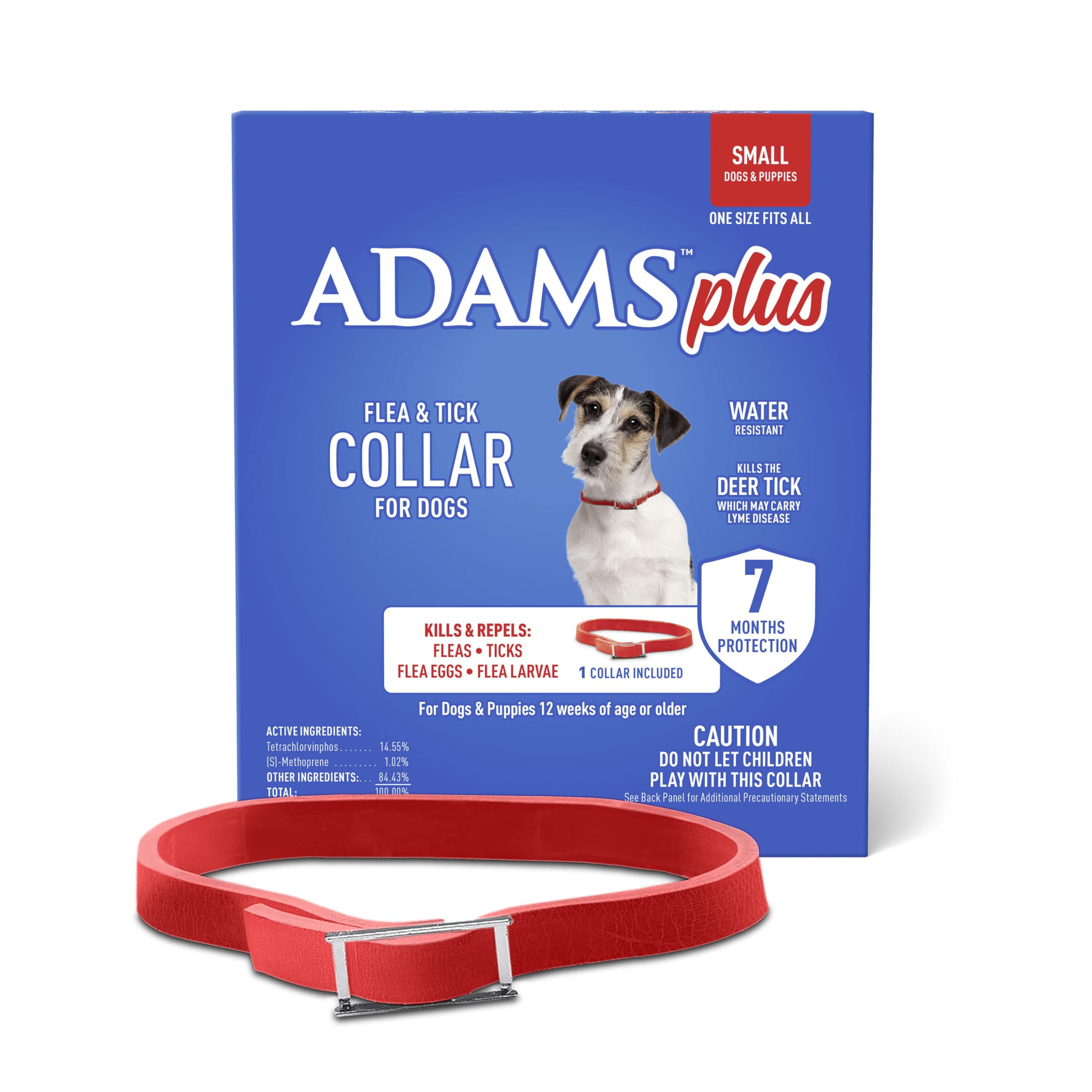 ADAMS Collar antipulgas y garrapatas en perro pequeño protege contra pulgas