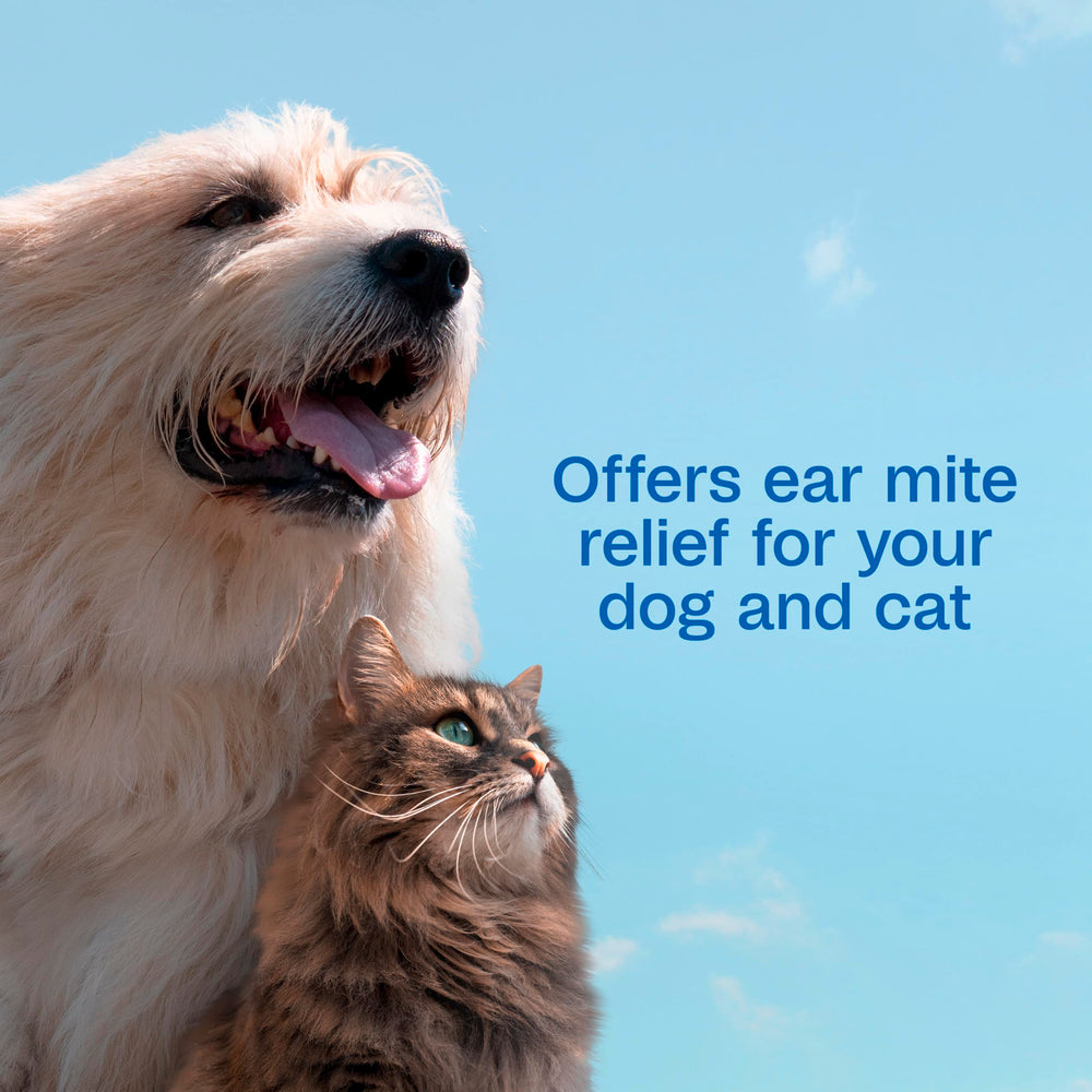 ADAMS Tratamiento para ácaros del oído, para perros y gatos con orejas irritadas.