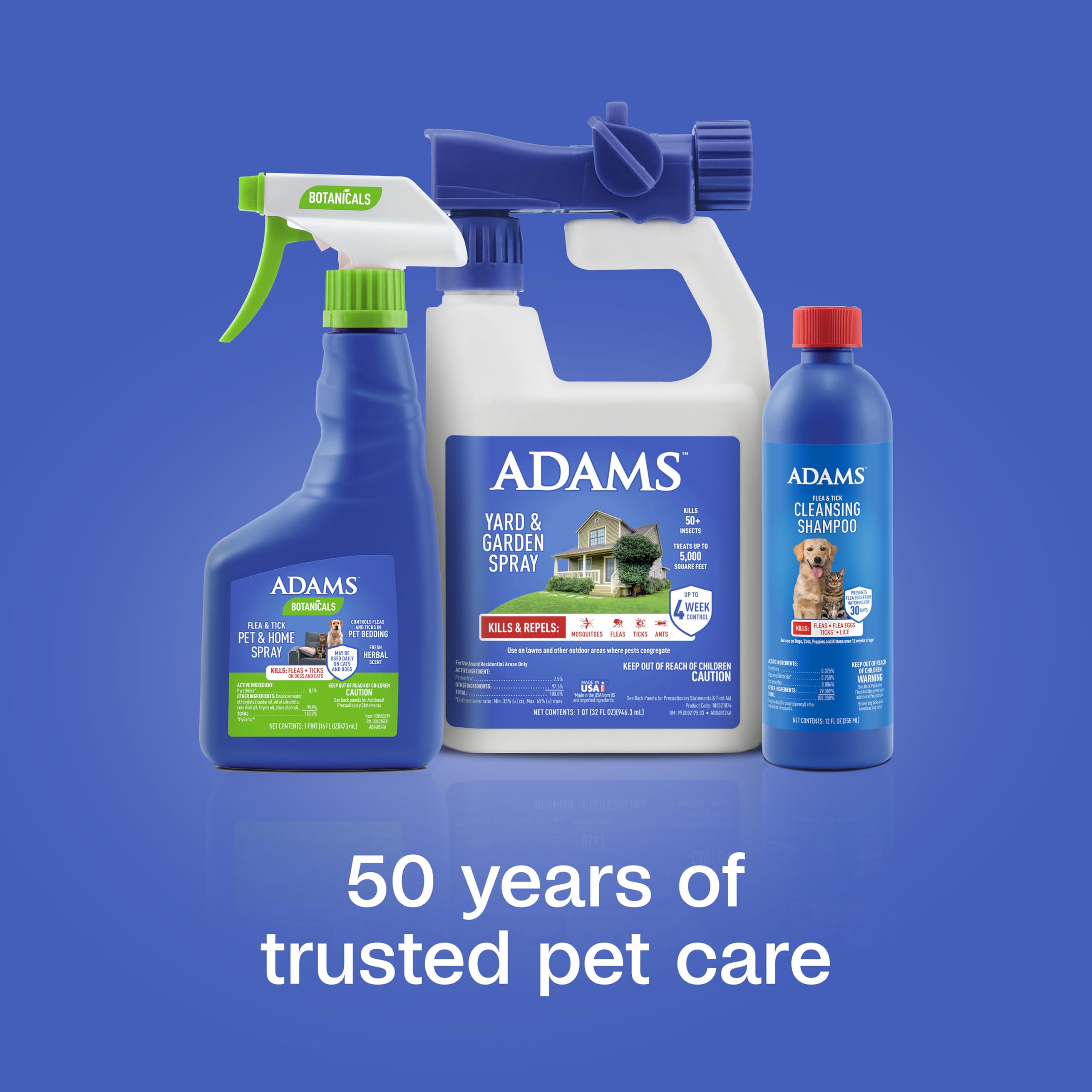 ADAMS Plus control de piojos y garrapatas al contacto.