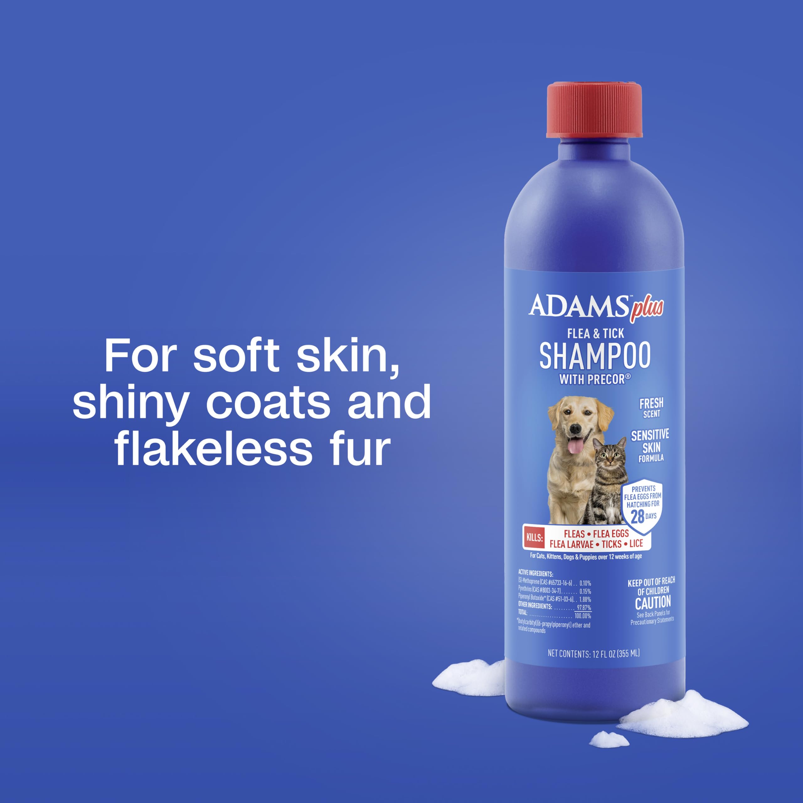 ADAMS Plus light fragrance on pet conveys fresh scent