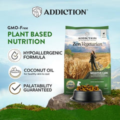 Addiction Zen pellets secos vegetariano para perro: apoyo para piel sensible