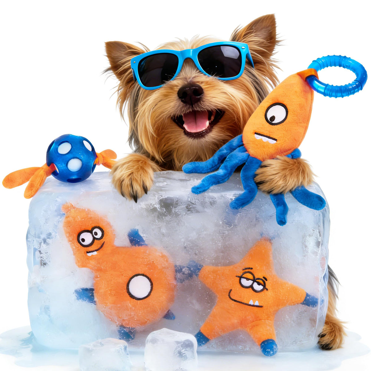 ADDPETS juguetes congelados para cachorros, 4-pack, ocupan durante la dentición