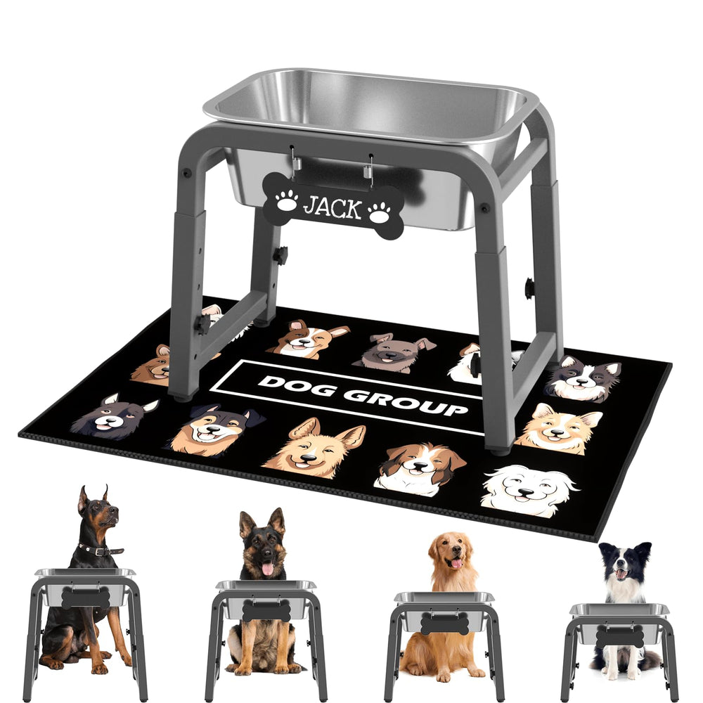 ADENGL tazón de agua elevado 11-17pulgadas para perros grandes, comodidad de beber.