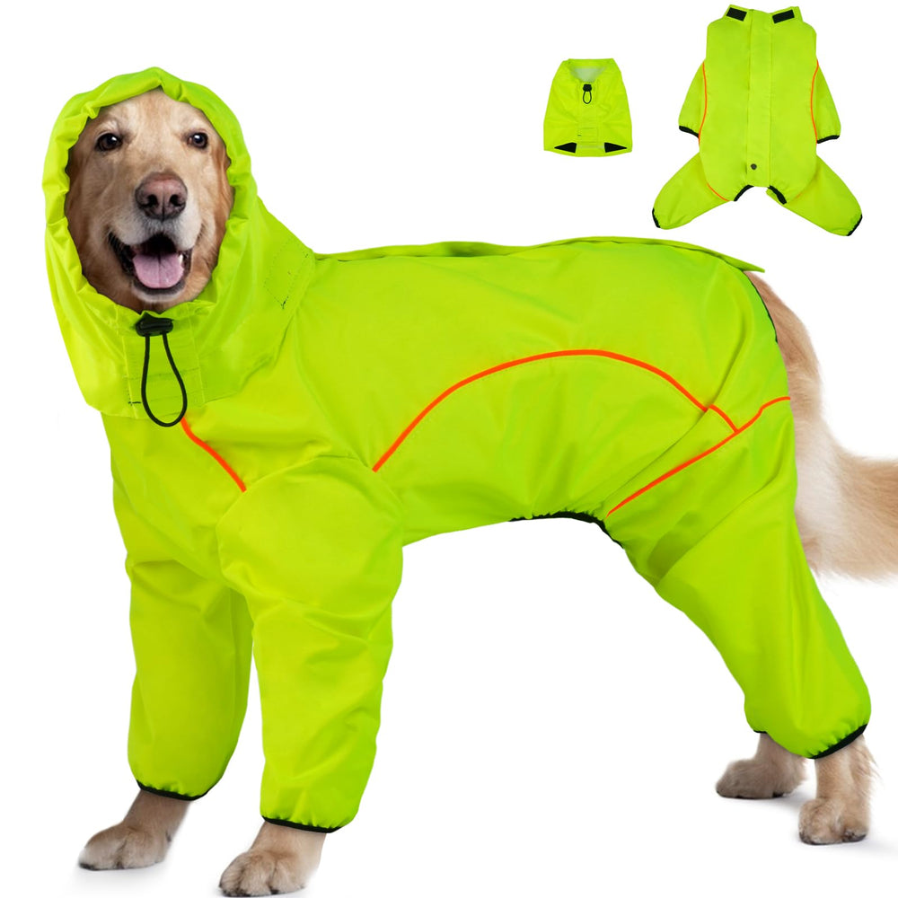 ADNIKIA capa impermeable para perros con capucha removible protege de la lluvia.