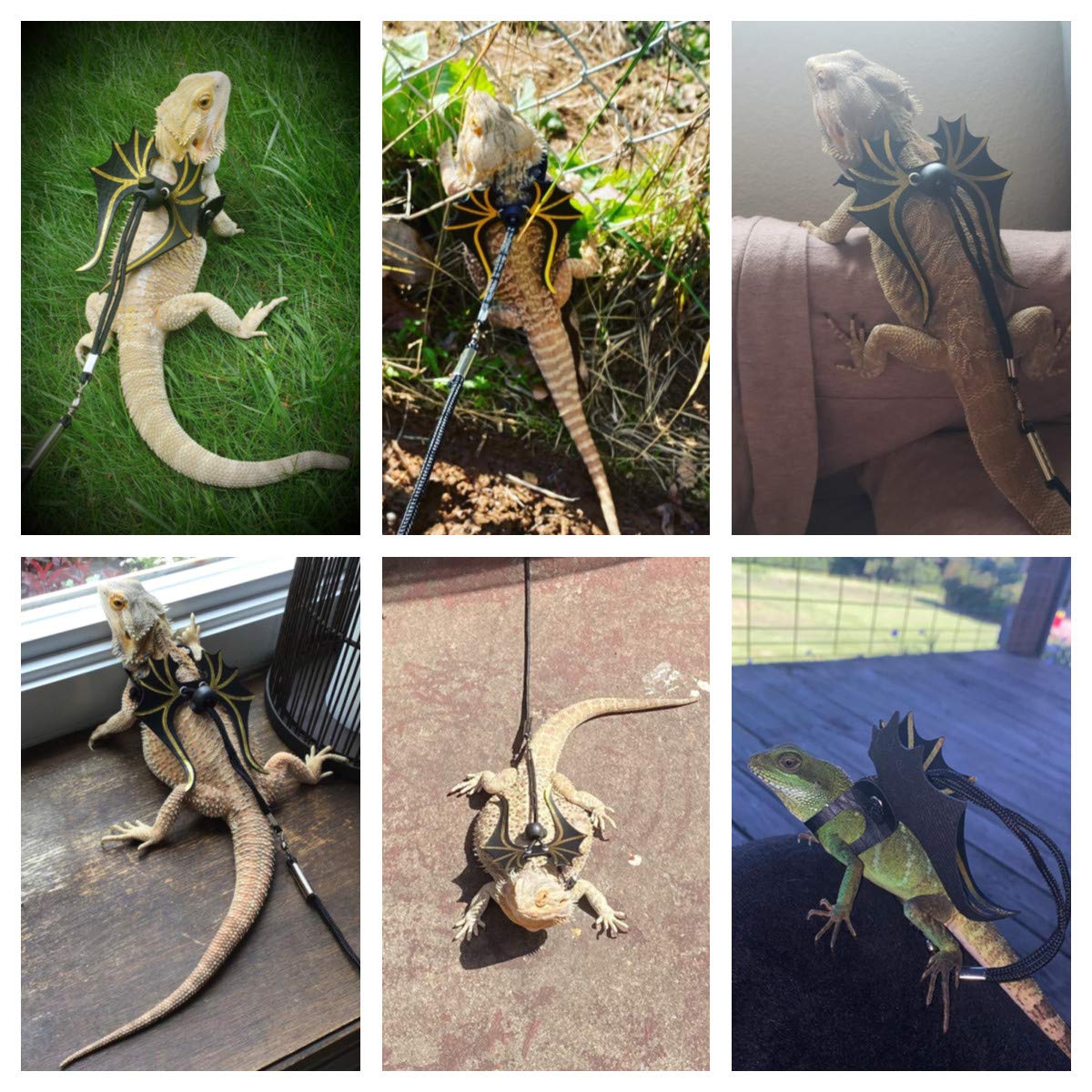 Arnés ADOGGYGO lagarto cuero nylon suave, cómodo y seguro para exploraciones en casa o jardín.