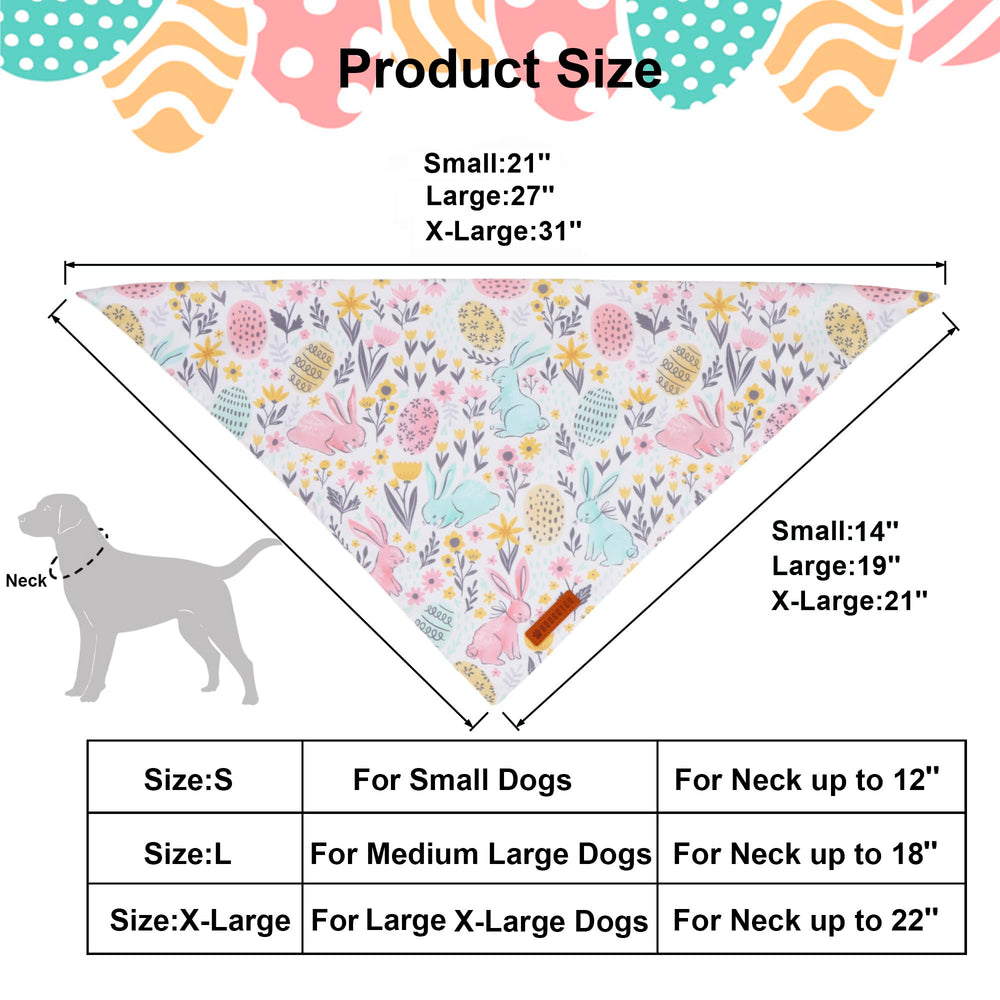 ADOGGYGO Bandana Pascua con doble capa para mayor durabilidad.