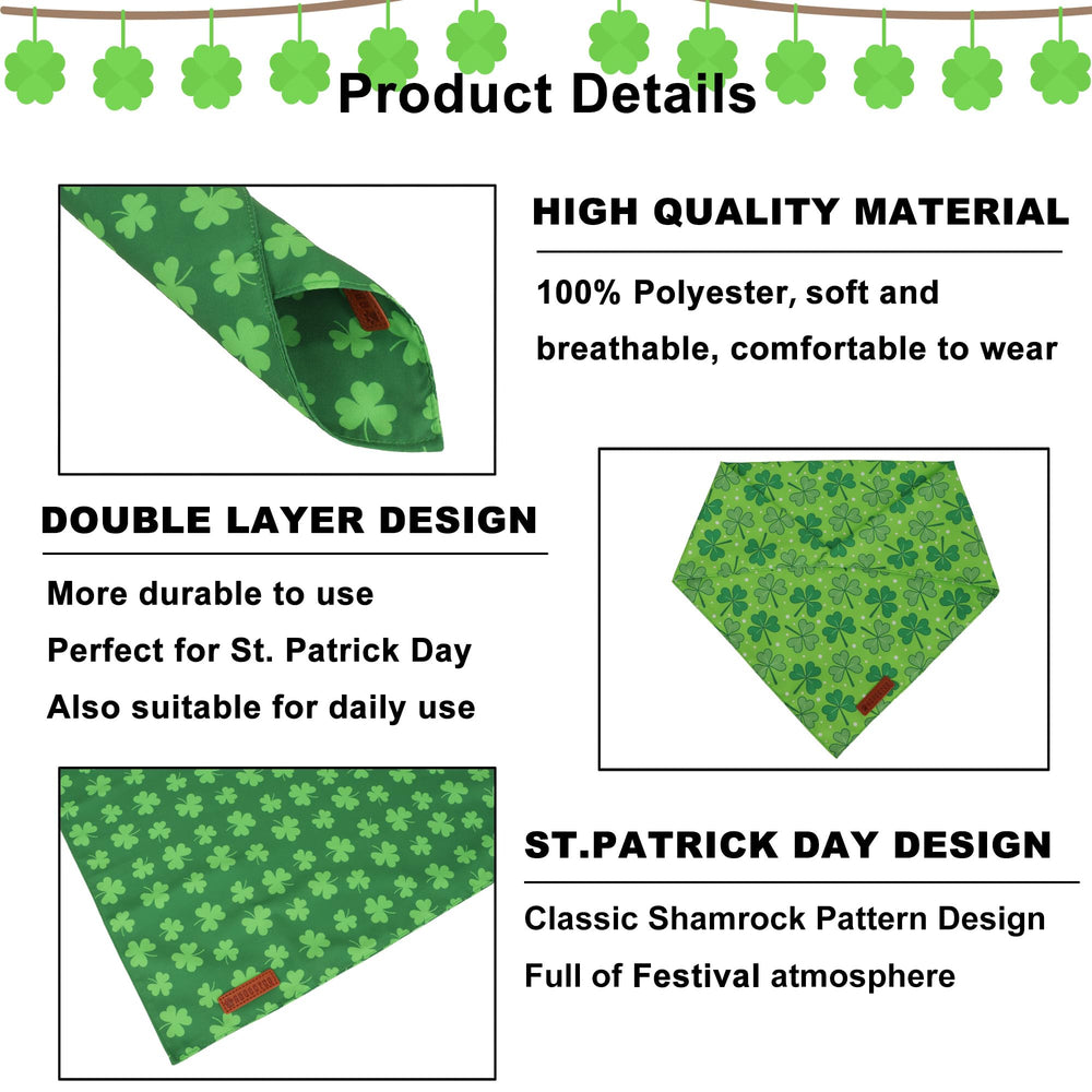 ADOGGYGO bandana para paseos diarios, diseño verde.