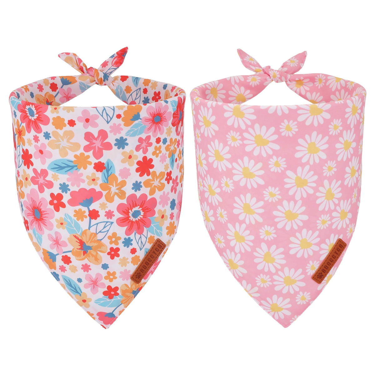 ADOGGYGO bandana floral rosa margaritas: añade estilo en paseos y fotos.