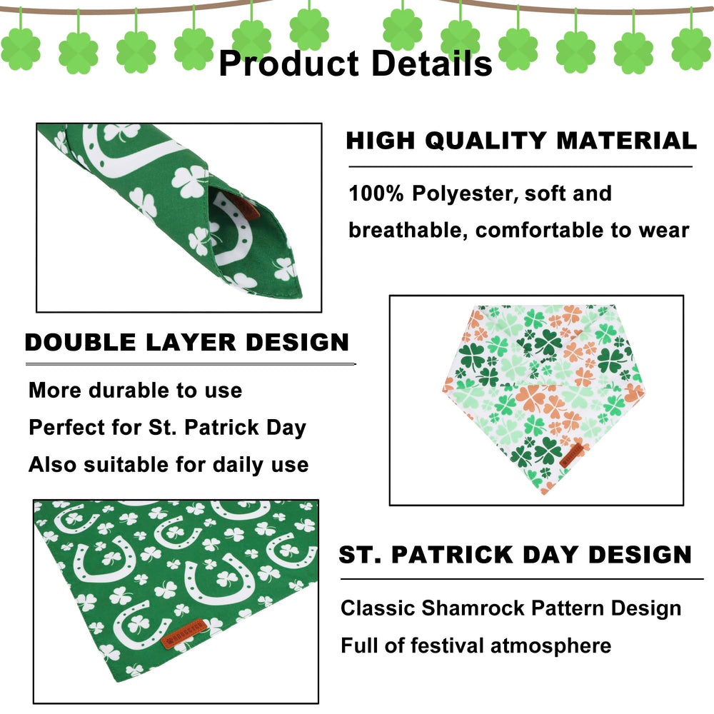 Bandana ADOGGYGO verde para paseos y fiestas, estilo festivo.
