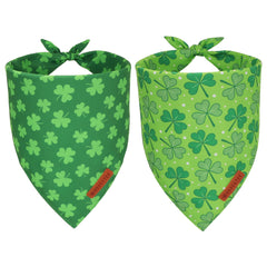 ADOGGYGO bandana de San Patricio verde con trébol, ajuste cómodo para el cuello del perro.