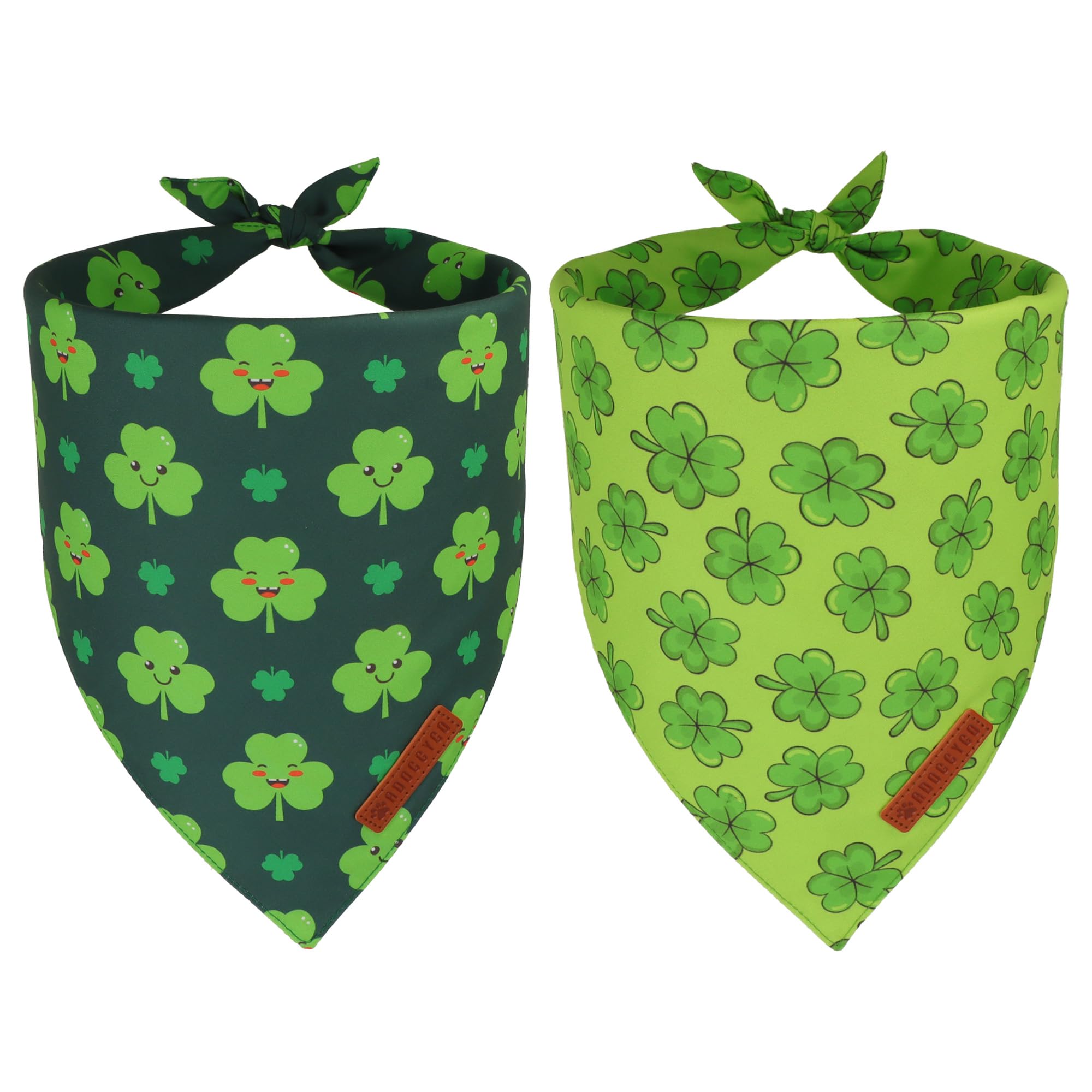 Bandana ADOGGYGO San Patricio en primer plano, ideal para celebrar Día de San Patricio