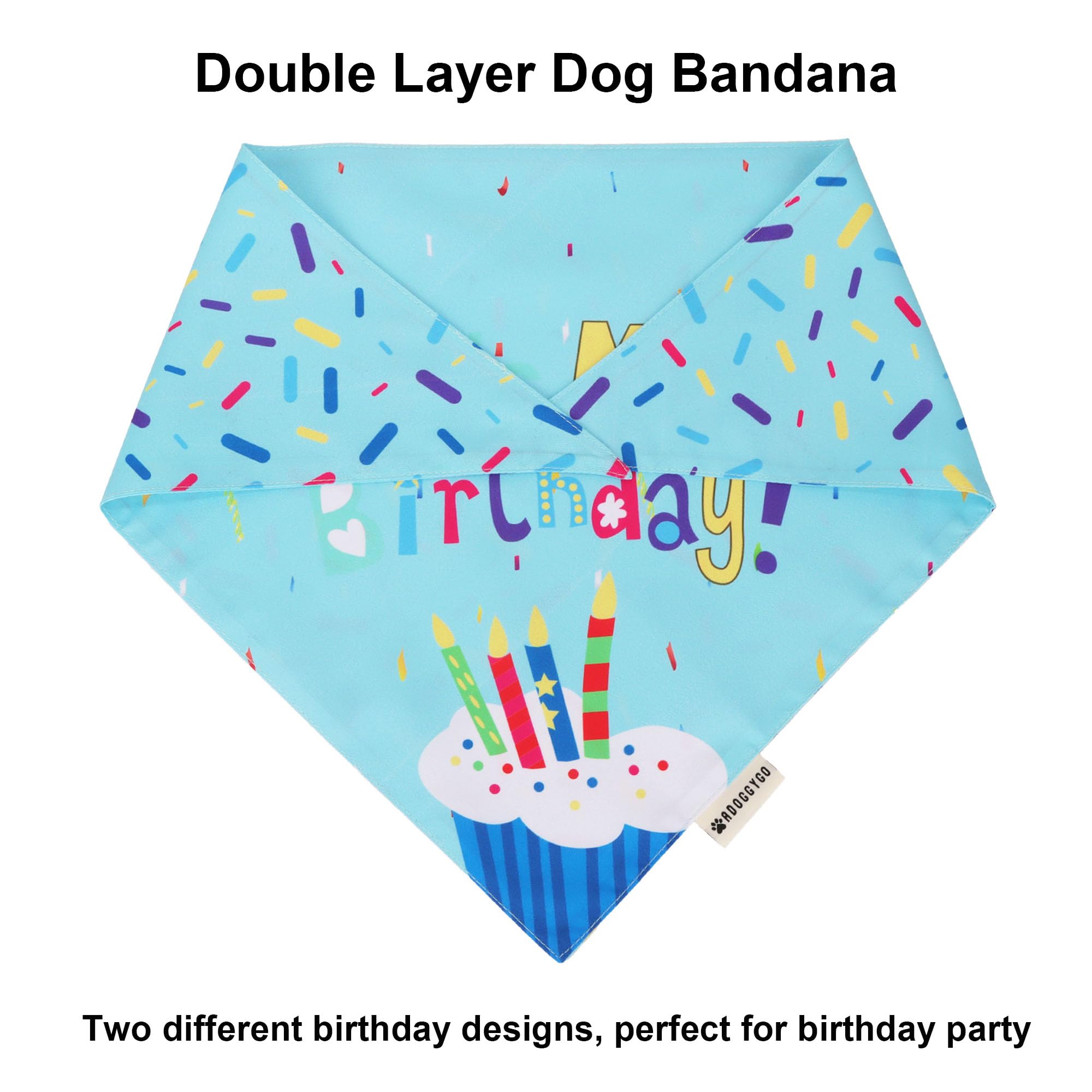 ADOGGYGO noeud papillon anniversaire chien, accroche facile et style coordonné.