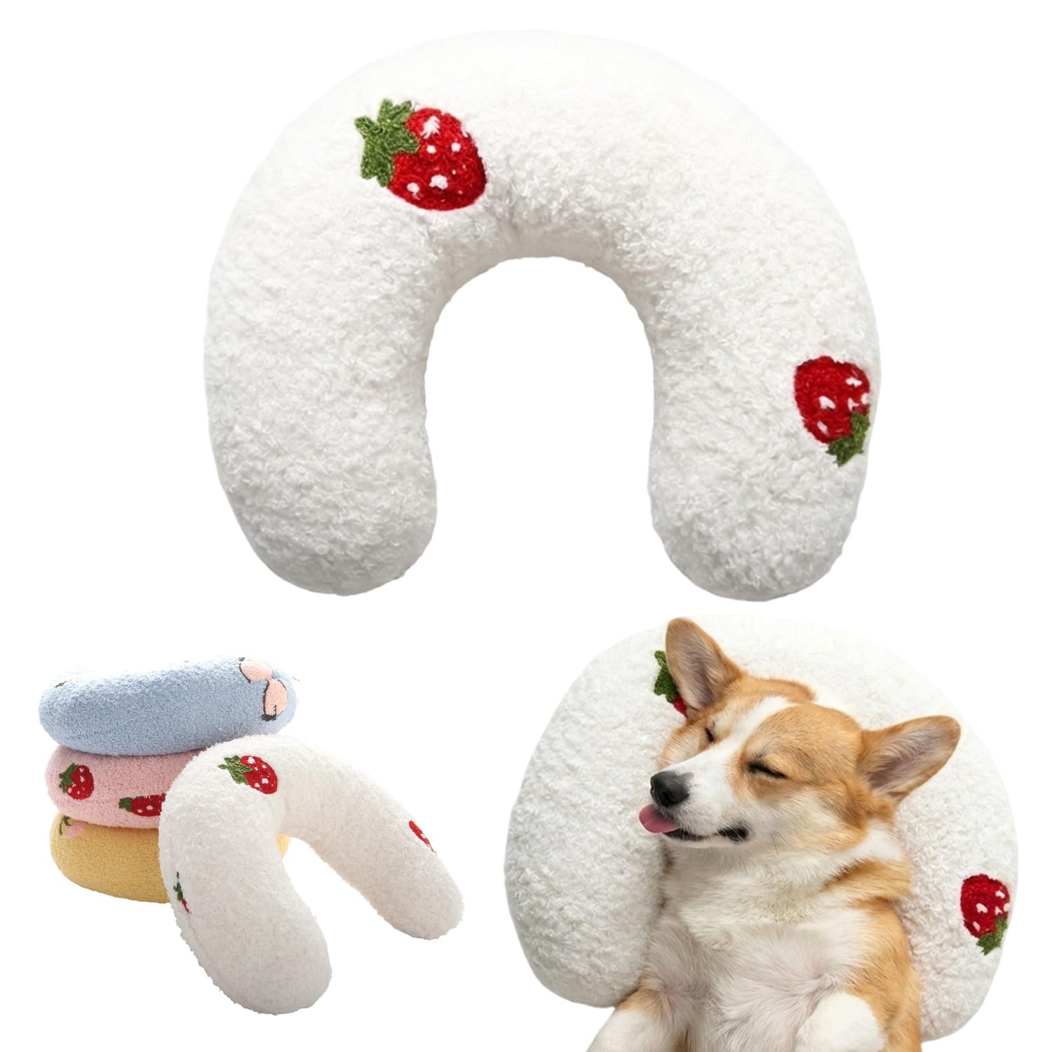Almohada adopet forma-u para la cabeza, soporte suave para dormir.