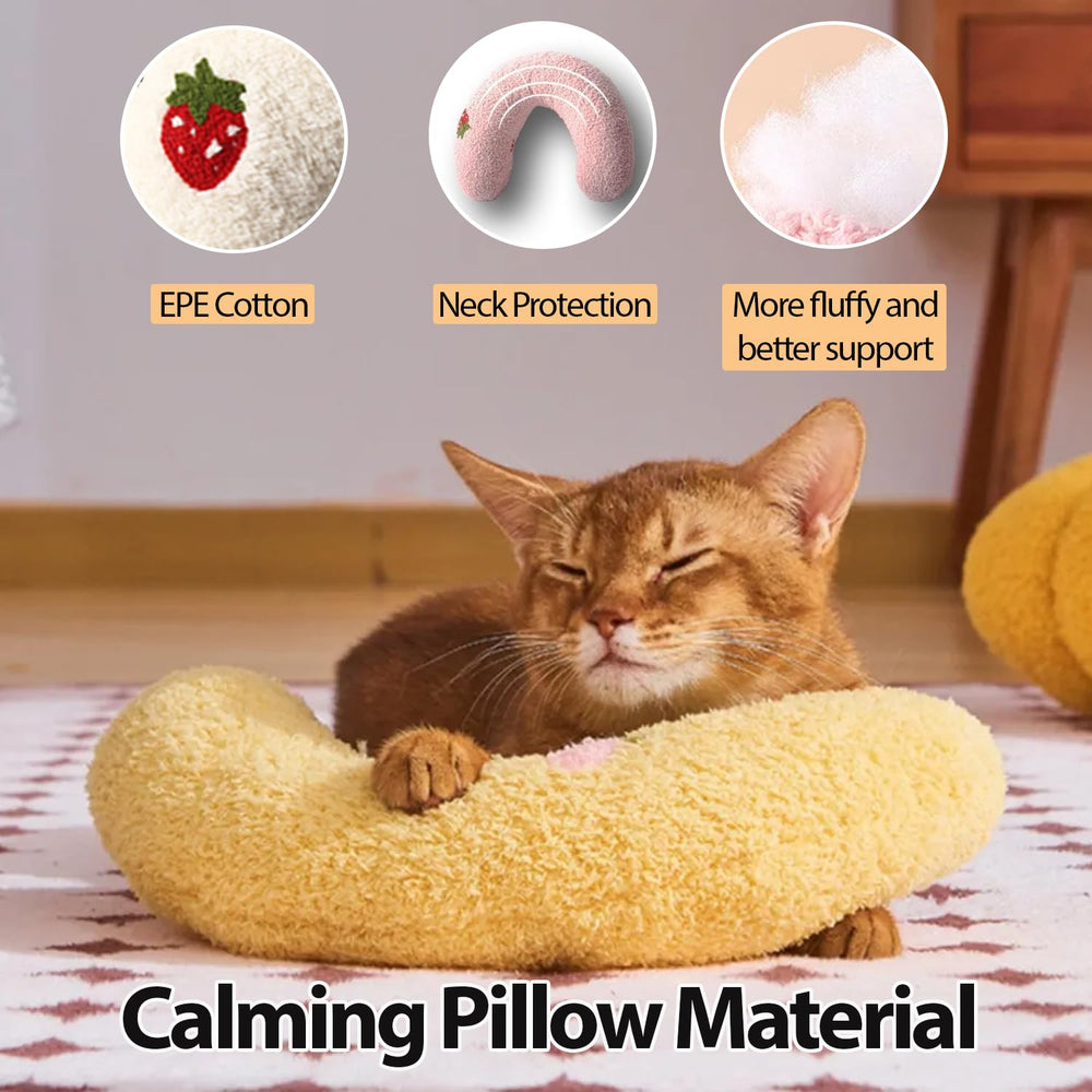 Almohada adopet terciopelo suave, sensación lujosa para mascotas.