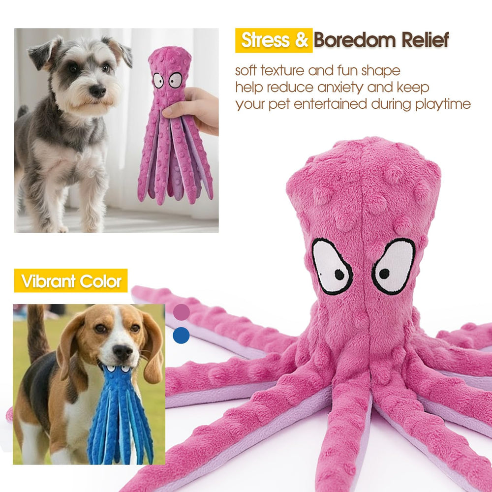 Juguete pulpo AdoPet de 32 cm para perros pequeños y medianos