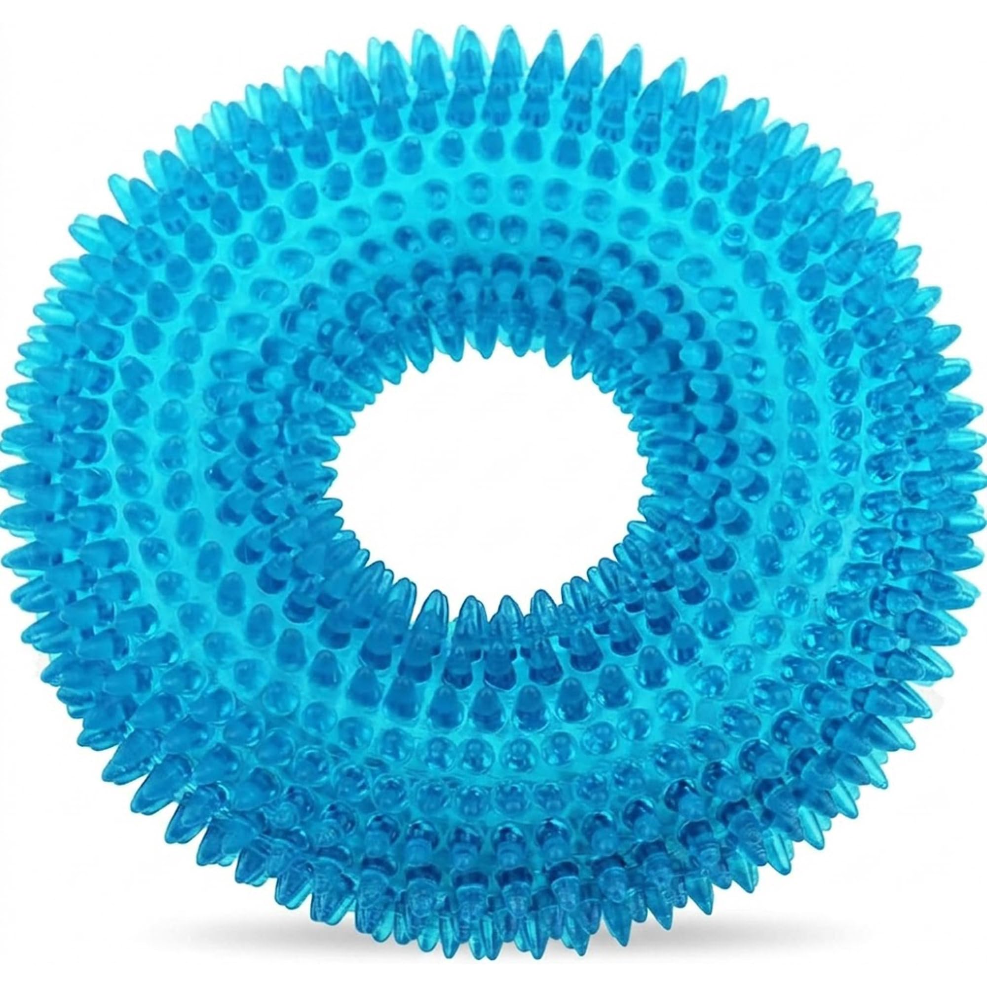 ADUCK donut azul con chirrido para masticación divertida