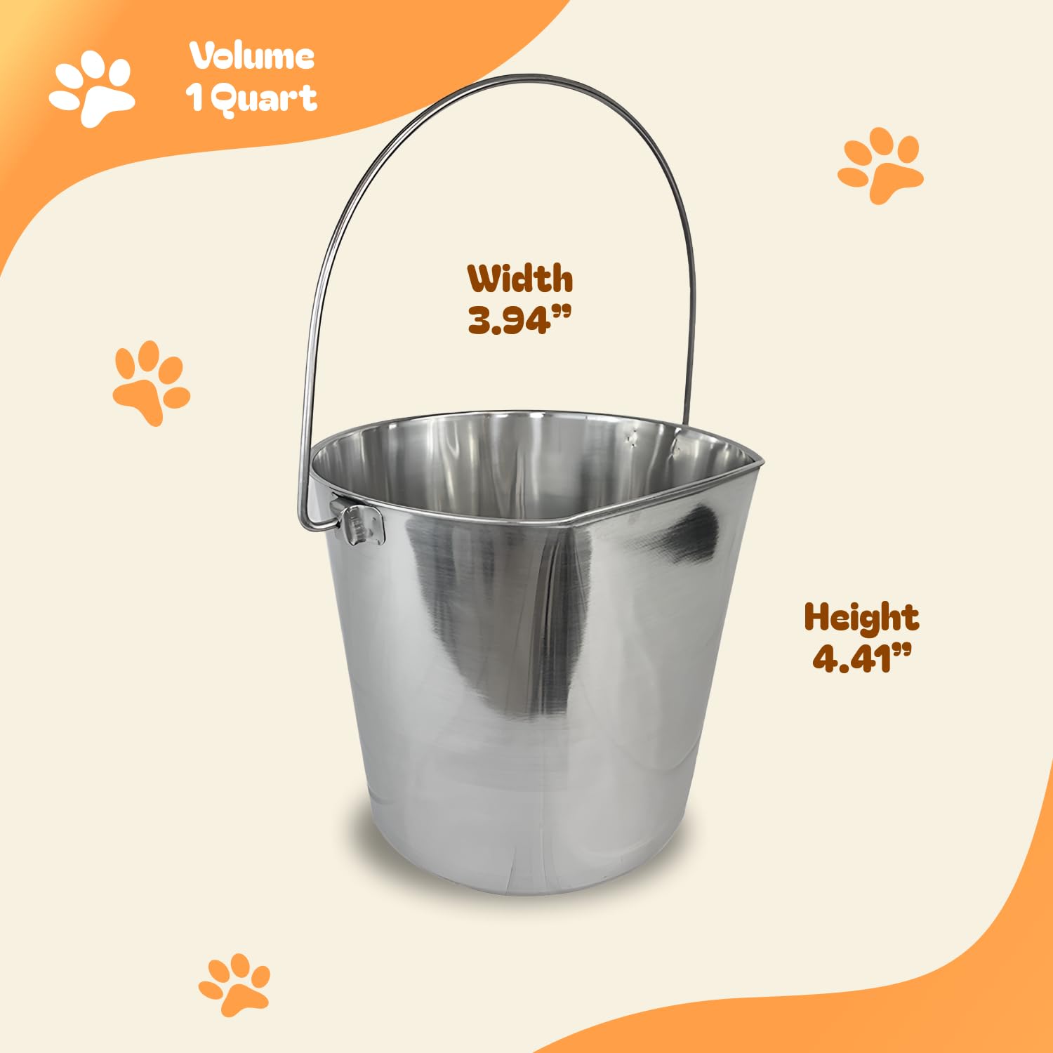 Advance Pet 1qt cubo portátil y ligero, perfecto para viajes con mascotas.