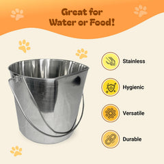 Cubeta para mascotas Advance enfocada en comida y agua, ideal para jaulas.