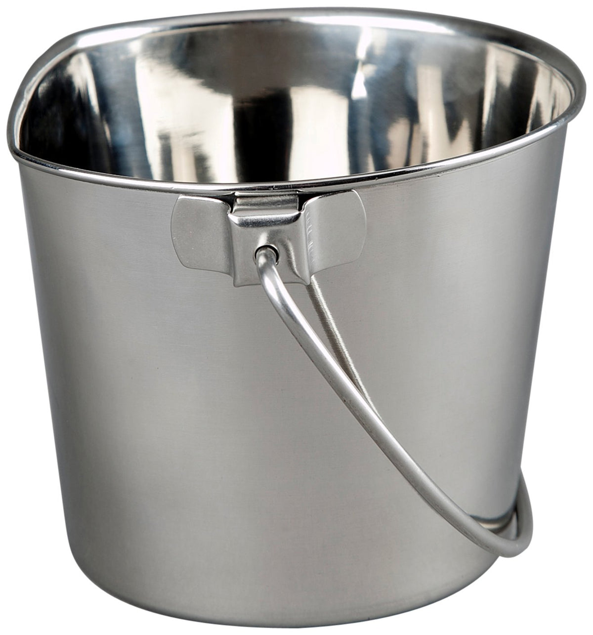 Advance Pet Products cubo de acero inoxidable 2qt, vista general para comida y agua.
