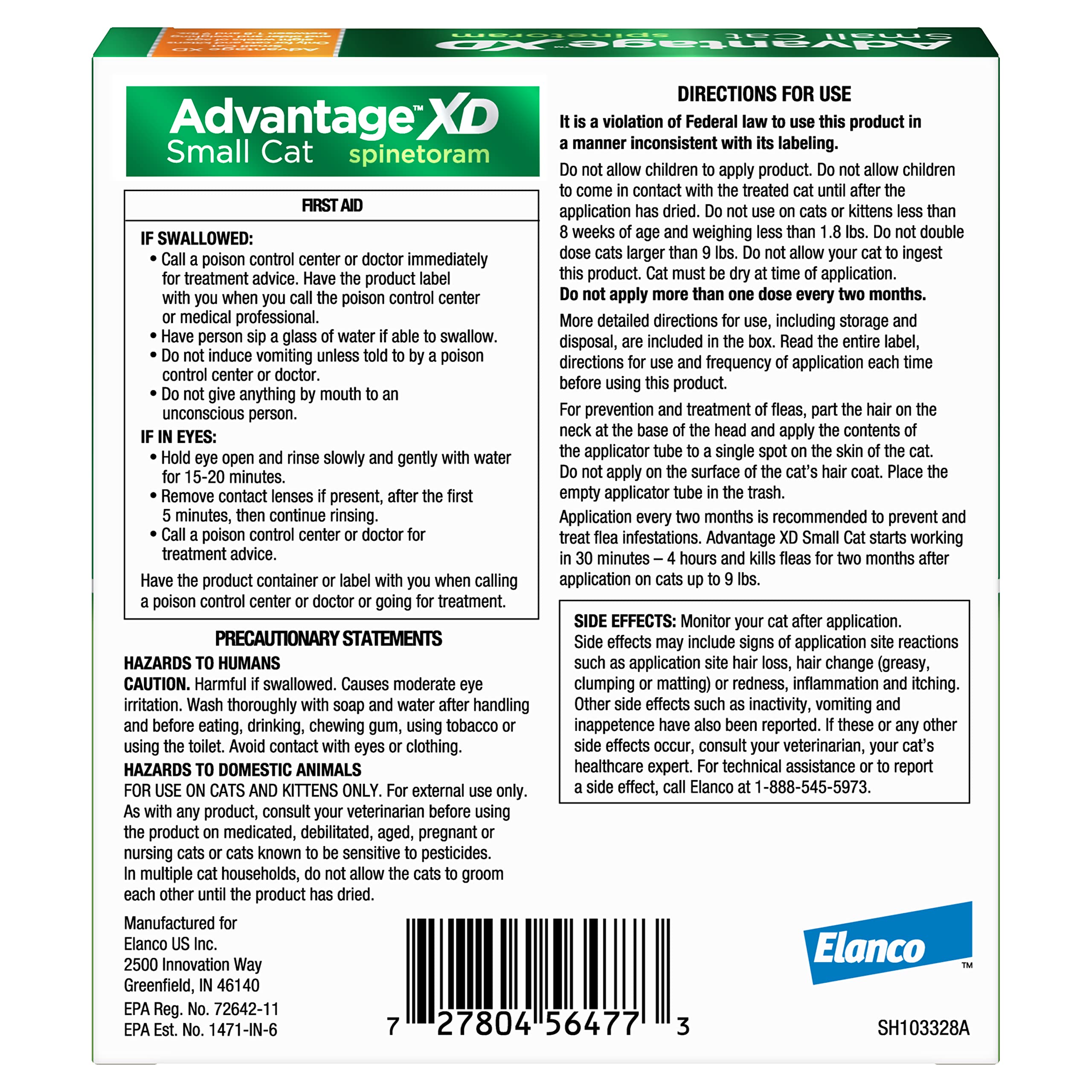 Advantage XD: tubo topical listo para usar sin receta