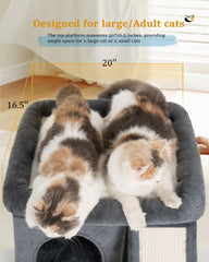 Aechonow cama superior suave desmontable, facilita la limpieza y mantiene el espacio higiénico para tu gato.
