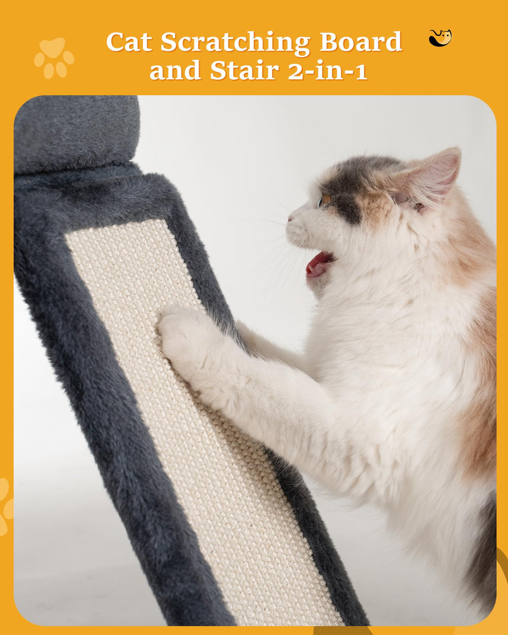 Aechonow poste de sisal natural, superficie para rayado duradera que cuida las uñas.