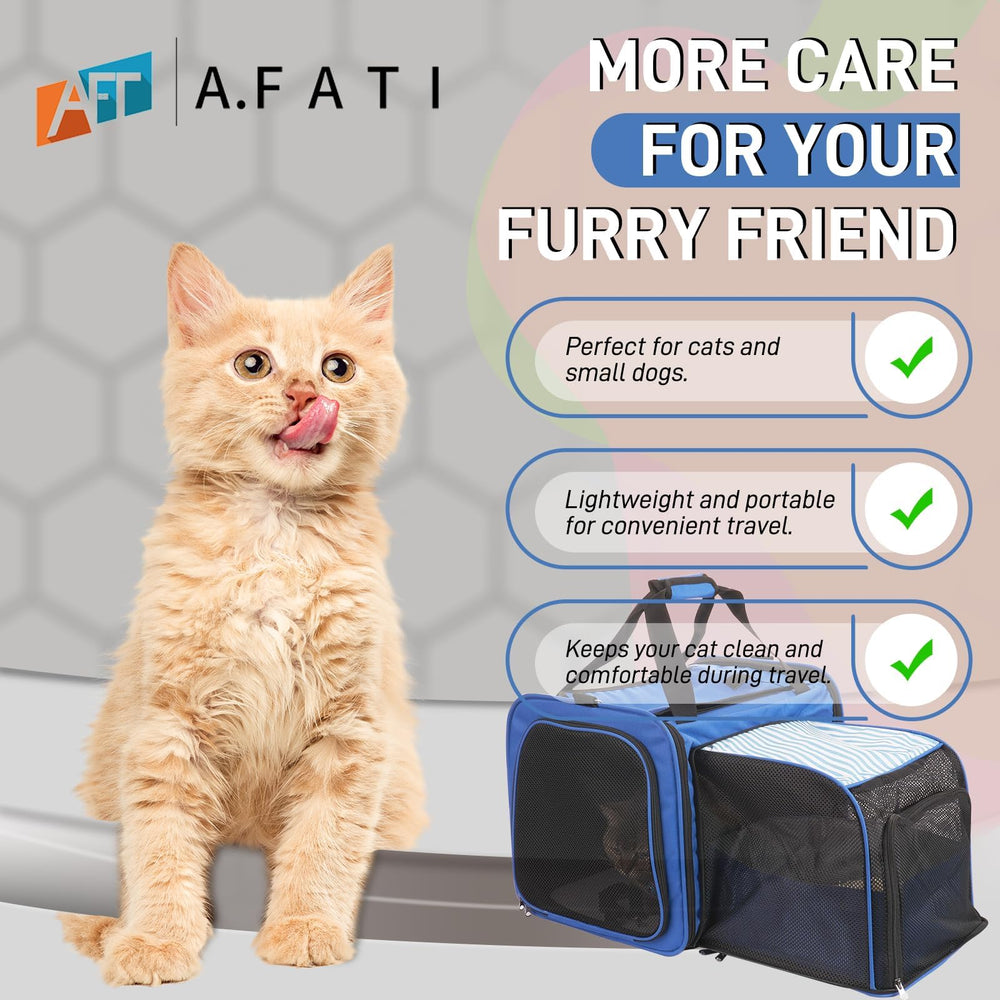 A.FATI transportín con espacio de descanso cómodo para tu gato.