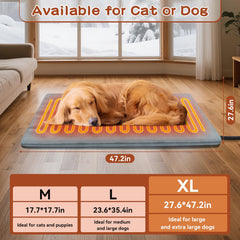 AFDUV almohadilla de calor para perros y gatos, temperatura ajustable para comodidad.