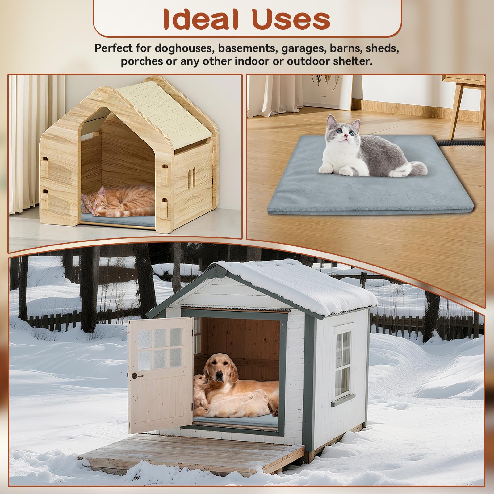 Apto para exterior en cobertizos y porches, protección impermeable.
